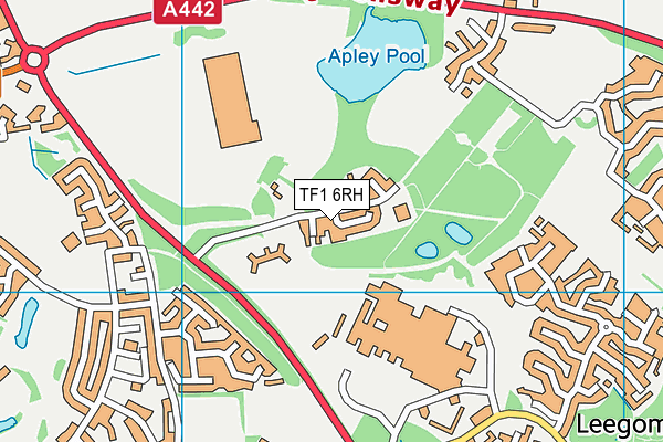 TF1 6RH map - OS VectorMap District (Ordnance Survey)