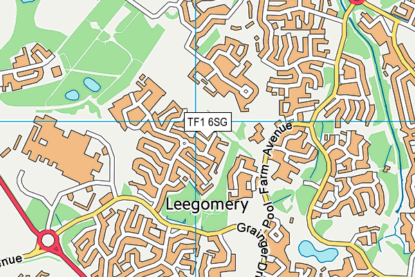 TF1 6SG map - OS VectorMap District (Ordnance Survey)