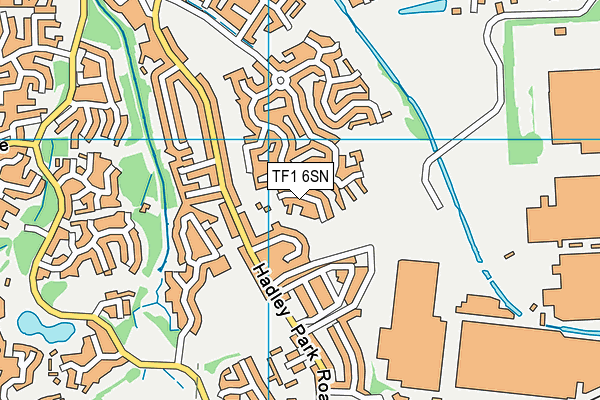 TF1 6SN map - OS VectorMap District (Ordnance Survey)