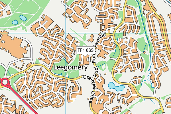 TF1 6SS map - OS VectorMap District (Ordnance Survey)