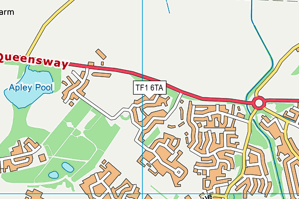 TF1 6TA map - OS VectorMap District (Ordnance Survey)