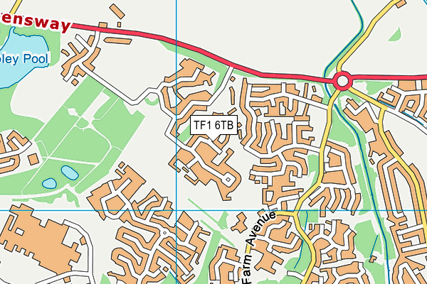 TF1 6TB map - OS VectorMap District (Ordnance Survey)