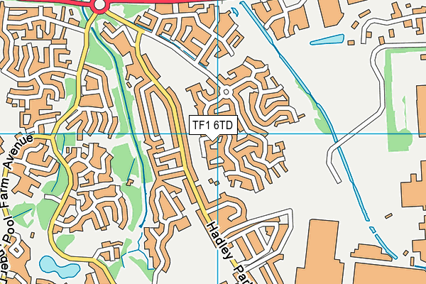 TF1 6TD map - OS VectorMap District (Ordnance Survey)