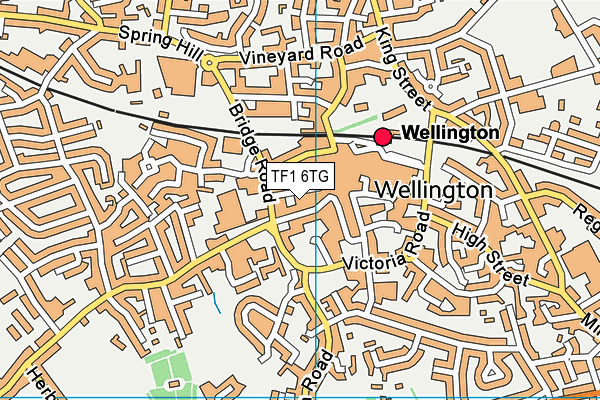 TF1 6TG map - OS VectorMap District (Ordnance Survey)