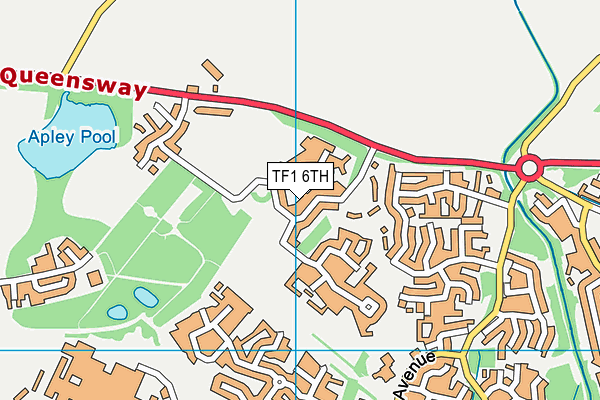 TF1 6TH map - OS VectorMap District (Ordnance Survey)