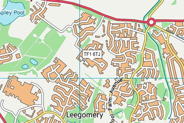 TF1 6TJ map - OS VectorMap District (Ordnance Survey)