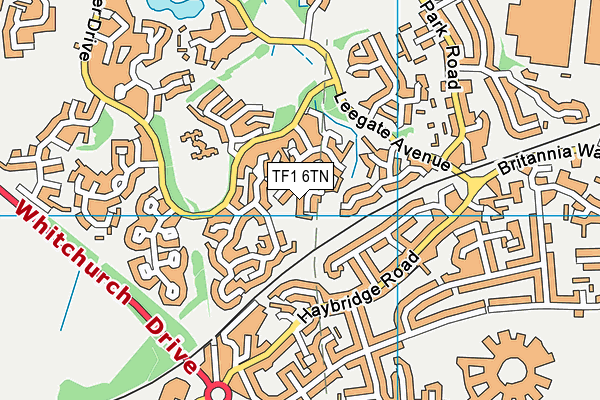 TF1 6TN map - OS VectorMap District (Ordnance Survey)