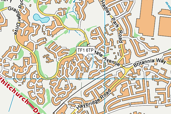 TF1 6TP map - OS VectorMap District (Ordnance Survey)