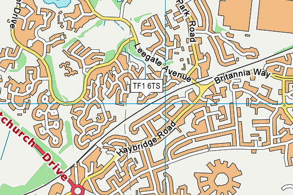 TF1 6TS map - OS VectorMap District (Ordnance Survey)