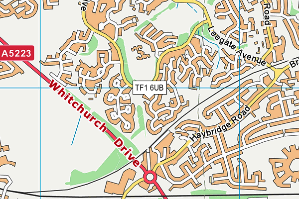 TF1 6UB map - OS VectorMap District (Ordnance Survey)