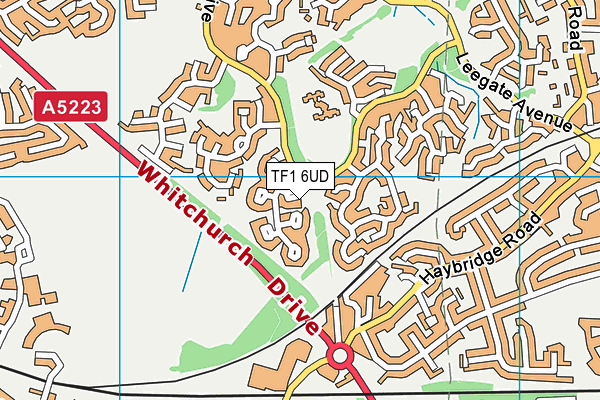 TF1 6UD map - OS VectorMap District (Ordnance Survey)