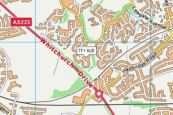 TF1 6UE map - OS VectorMap District (Ordnance Survey)