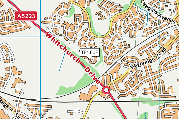 TF1 6UF map - OS VectorMap District (Ordnance Survey)