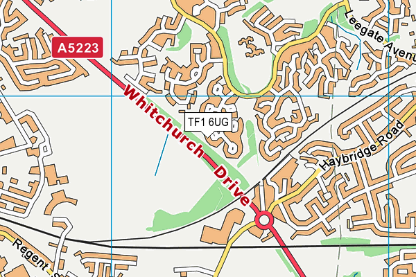 TF1 6UG map - OS VectorMap District (Ordnance Survey)