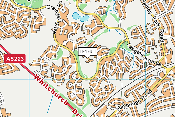 TF1 6UJ map - OS VectorMap District (Ordnance Survey)