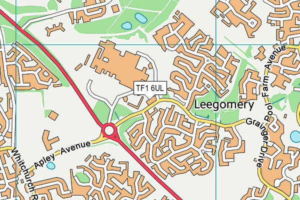 TF1 6UL map - OS VectorMap District (Ordnance Survey)