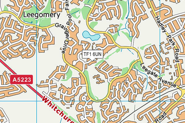 TF1 6UN map - OS VectorMap District (Ordnance Survey)