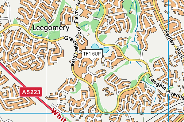 TF1 6UP map - OS VectorMap District (Ordnance Survey)