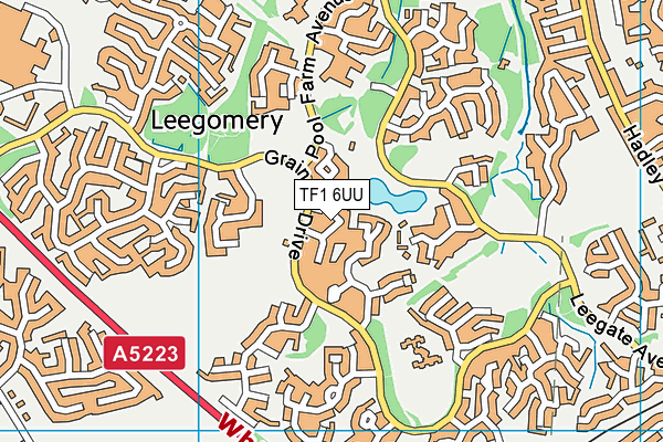 TF1 6UU map - OS VectorMap District (Ordnance Survey)