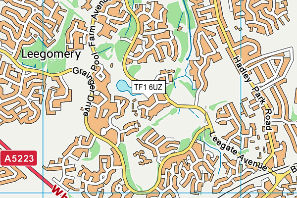 TF1 6UZ map - OS VectorMap District (Ordnance Survey)