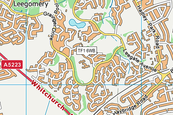 TF1 6WB map - OS VectorMap District (Ordnance Survey)