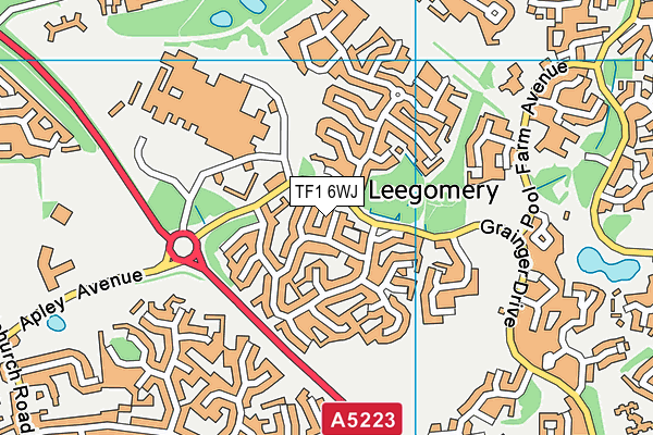 TF1 6WJ map - OS VectorMap District (Ordnance Survey)