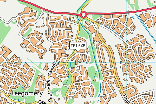 TF1 6XB map - OS VectorMap District (Ordnance Survey)