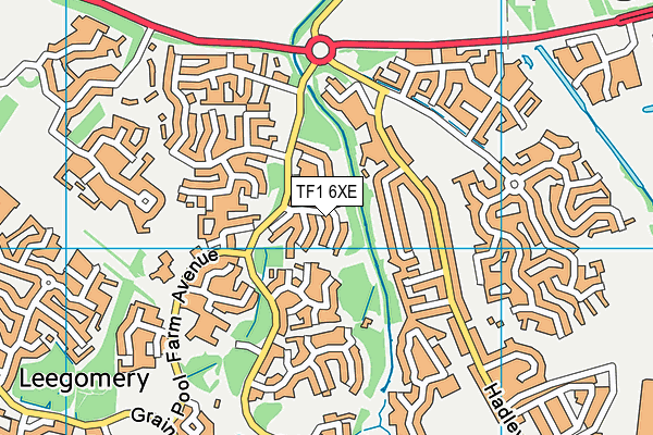 TF1 6XE map - OS VectorMap District (Ordnance Survey)