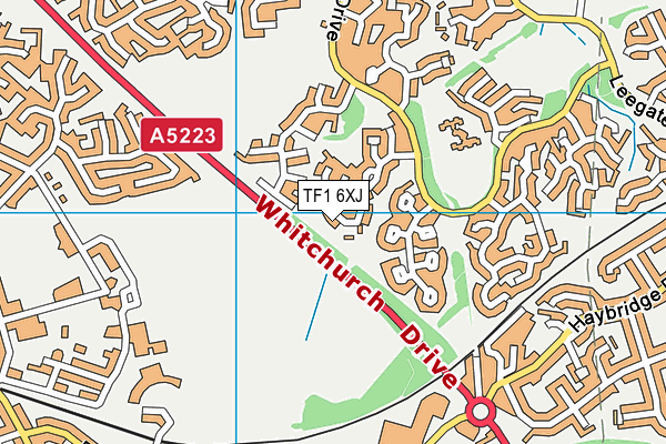 TF1 6XJ map - OS VectorMap District (Ordnance Survey)