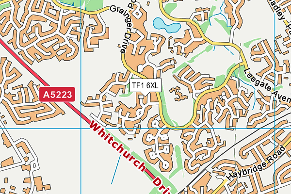 TF1 6XL map - OS VectorMap District (Ordnance Survey)