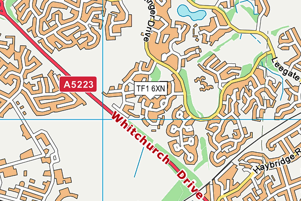 TF1 6XN map - OS VectorMap District (Ordnance Survey)