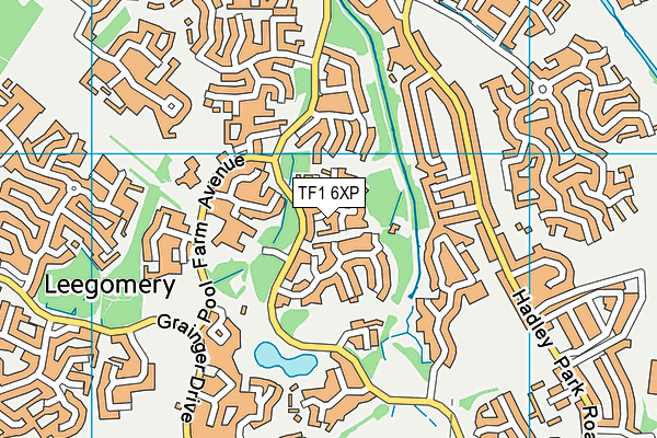 TF1 6XP map - OS VectorMap District (Ordnance Survey)