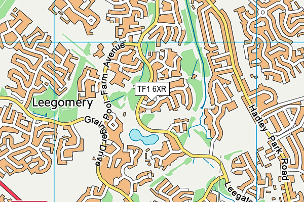 TF1 6XR map - OS VectorMap District (Ordnance Survey)