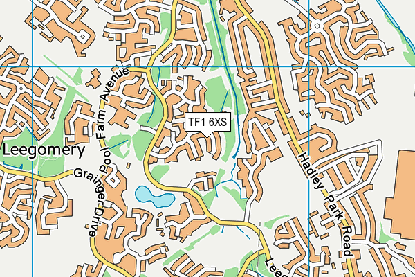 TF1 6XS map - OS VectorMap District (Ordnance Survey)