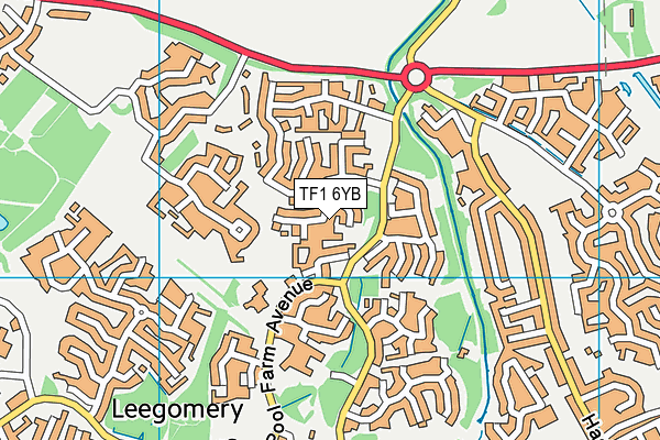 TF1 6YB map - OS VectorMap District (Ordnance Survey)