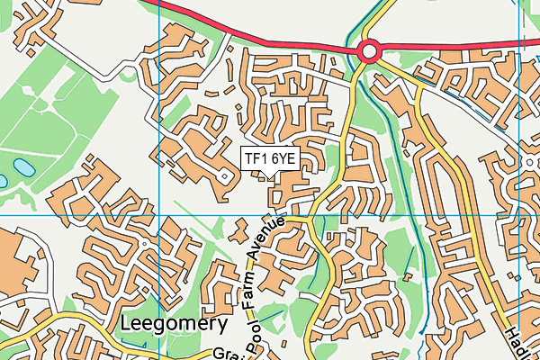 TF1 6YE map - OS VectorMap District (Ordnance Survey)