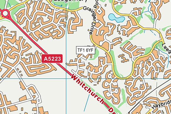 TF1 6YF map - OS VectorMap District (Ordnance Survey)