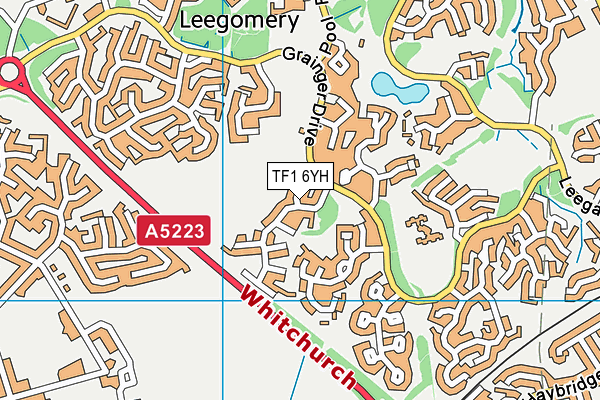 TF1 6YH map - OS VectorMap District (Ordnance Survey)