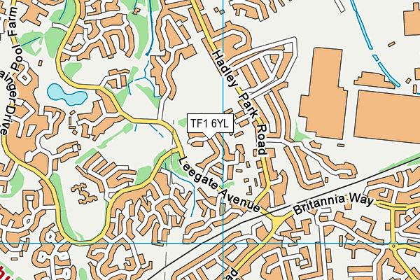TF1 6YL map - OS VectorMap District (Ordnance Survey)