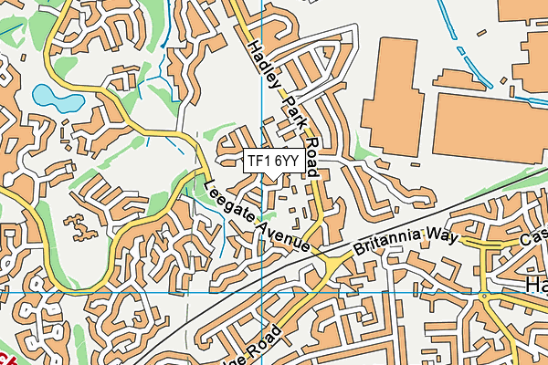 TF1 6YY map - OS VectorMap District (Ordnance Survey)