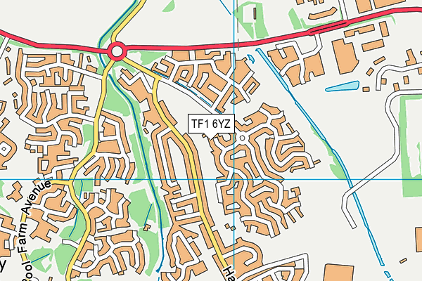 TF1 6YZ map - OS VectorMap District (Ordnance Survey)