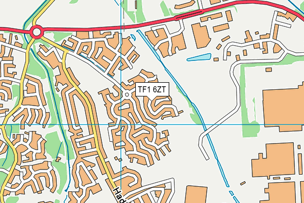 TF1 6ZT map - OS VectorMap District (Ordnance Survey)