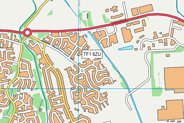 TF1 6ZU map - OS VectorMap District (Ordnance Survey)