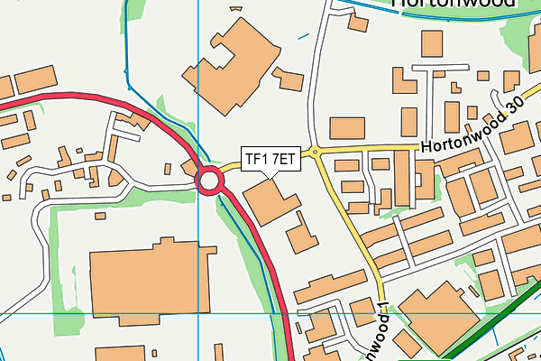 TF1 7ET map - OS VectorMap District (Ordnance Survey)