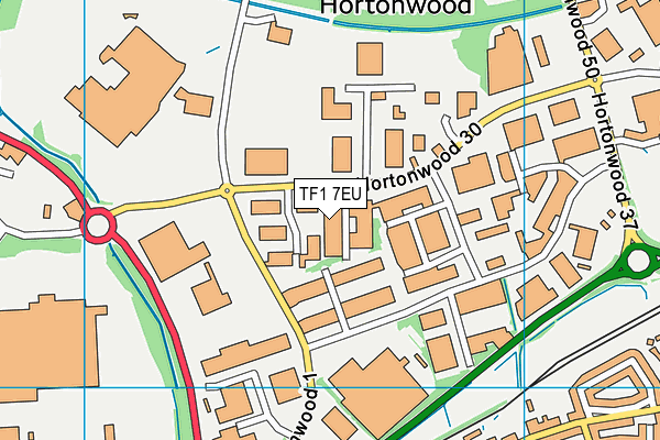 TF1 7EU map - OS VectorMap District (Ordnance Survey)