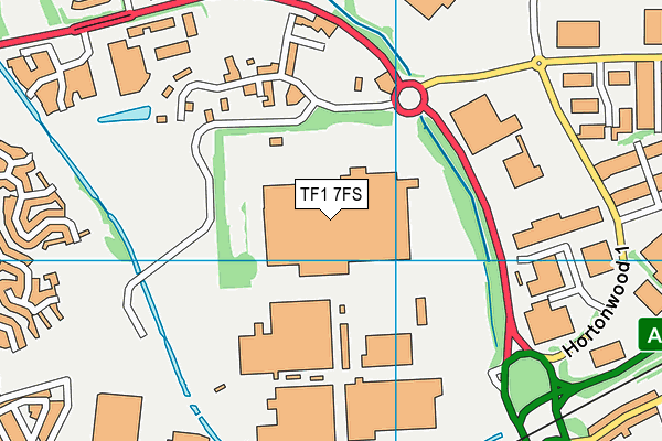 TF1 7FS map - OS VectorMap District (Ordnance Survey)