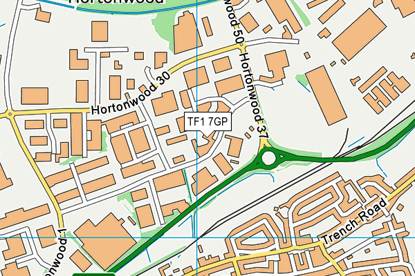 TF1 7GP map - OS VectorMap District (Ordnance Survey)