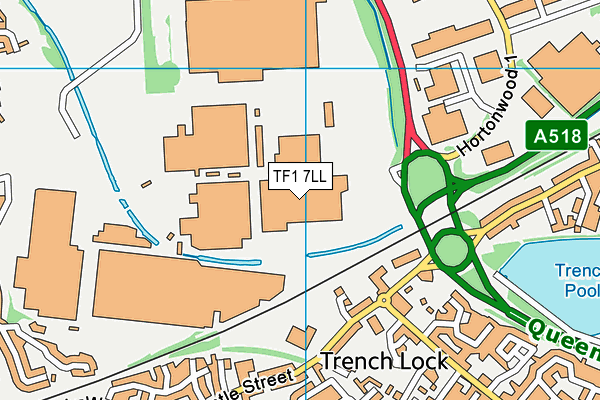 TF1 7LL map - OS VectorMap District (Ordnance Survey)
