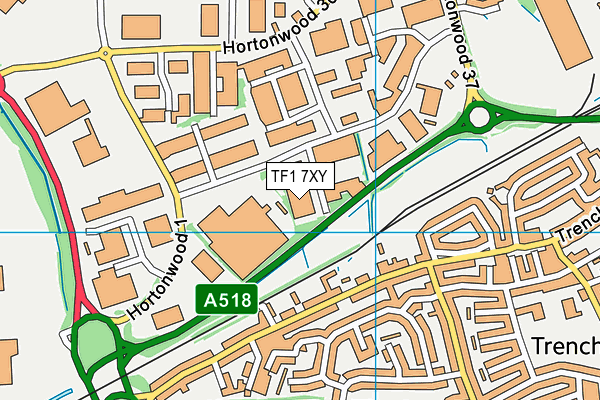 TF1 7XY map - OS VectorMap District (Ordnance Survey)