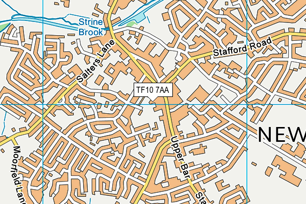 TF10 7AA map - OS VectorMap District (Ordnance Survey)